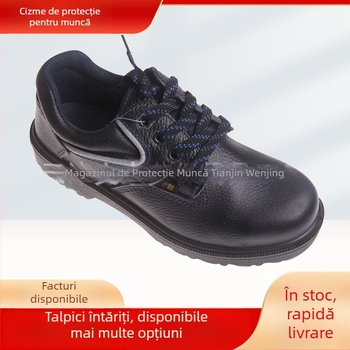 Huayu Pantofi de Siguranță pentru Șantier – talpă antiderapantă, rezistenți la uzură, izolați, cu vârf din oțel, protecție antișoc și anti-perforație
