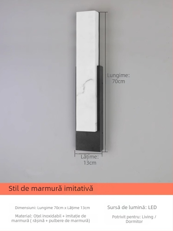 Lampa de perete pentru exterior, din oțel inox, model B7182, 220V, IP65, 3000K, Sanan Optoelectronics