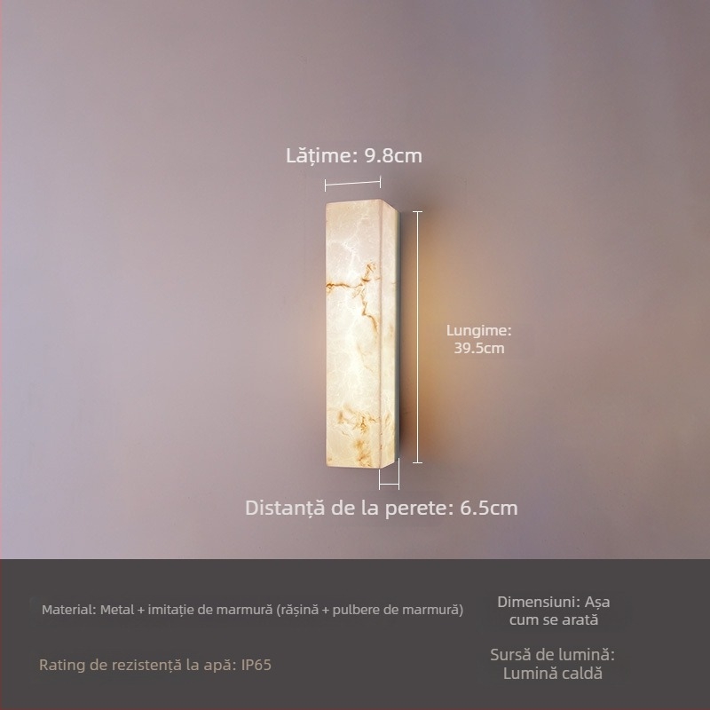 Lampa de perete pentru exterior, din oțel inox, model B7182, 220V, IP65, 3000K, Sanan Optoelectronics