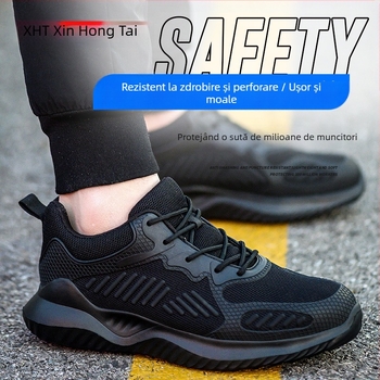 Încălțăminte de protecție cu vârf din oțel – antișoc și anti-perforație, ușoare, talpă rezistentă, potrivite pentru medii industriale, drumeții și expediții