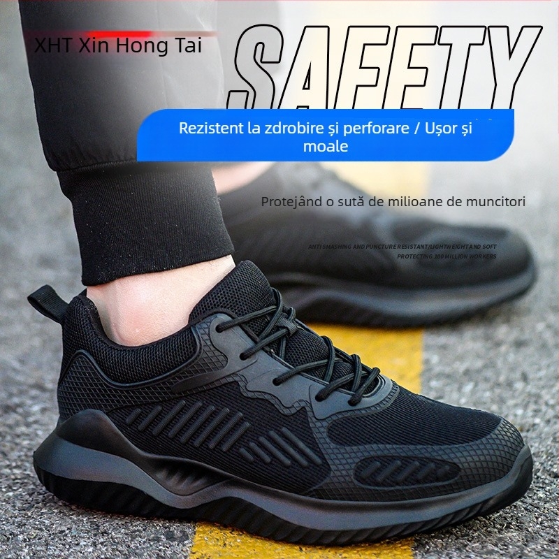 Încălțăminte de protecție cu vârf din oțel – antișoc și anti-perforație, ușoare, talpă rezistentă, potrivite pentru medii industriale, drumeții și expediții