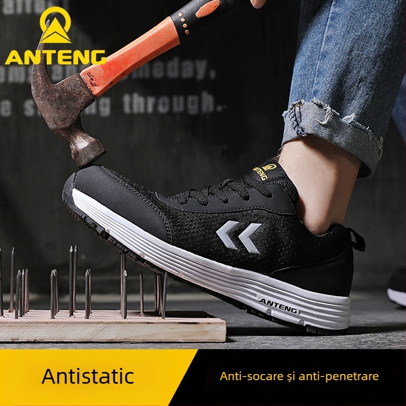 Andon Itanium A9611 Pantofi de protecție: anti-șoc și anti-perforație, vârf Kevlar și talpă din plastic, anti-static ESD, partea superioară din plasă, low-top