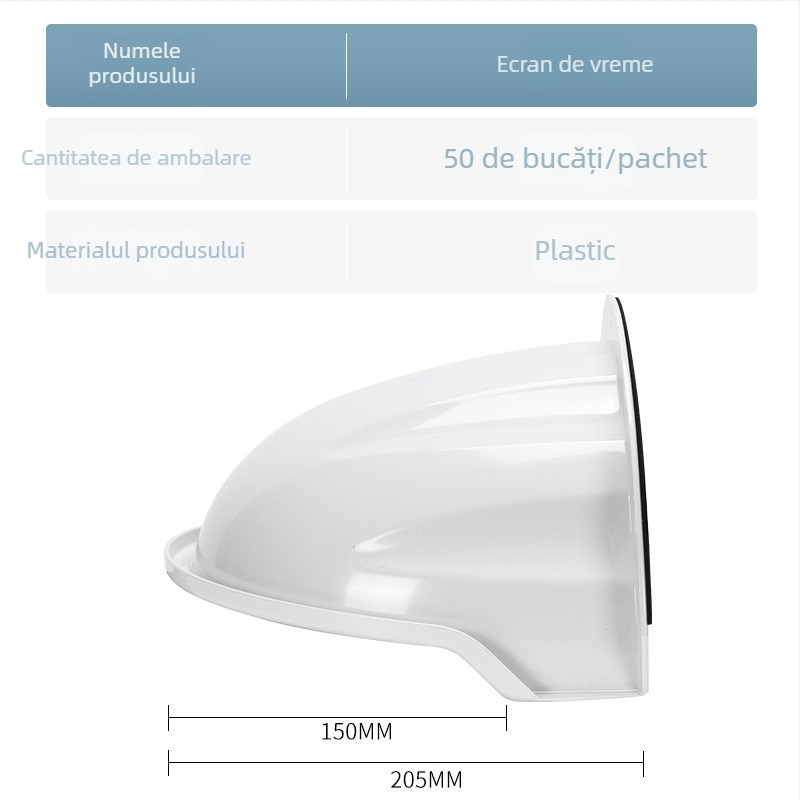 Capot ABS pentru cameră de supraveghere, protecție împotriva ploii cu blocare a luminii pentru recunoaștere facială, montaj pe perete, exterior rezistent la intemperii