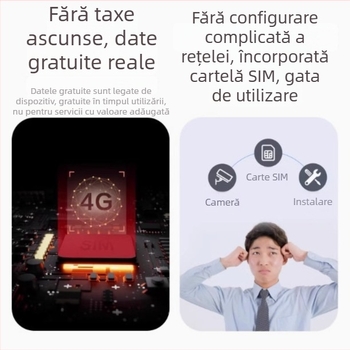 Fluorite HB8 Cameră PTZ wireless exterioară alimentată solar pentru securitatea locuinței, HD la distanță, raza 30 m+, fără costuri de date pe viață