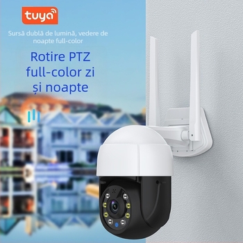 Cameră PTZ wireless pentru supraveghere — senzor CMOS, rezoluție 1920x1080/2304x1296, viziune pe timp de noapte 0,01 lux, detecție mișcare