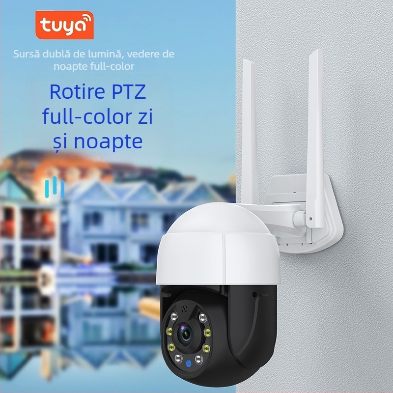 Cameră PTZ wireless pentru supraveghere — senzor CMOS, rezoluție 1920x1080/2304x1296, viziune pe timp de noapte 0,01 lux, detecție mișcare