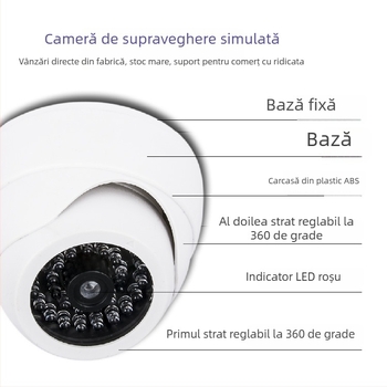 Cameră dummy de interior, în formă de scoică, cu lumină