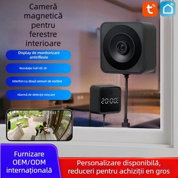 Monitor pentru bebeluți fără fir, rezoluție 3MP/2K, obiectiv 2.4mm, vizualizare noaptea IR până la 15 m, alimentare 5V