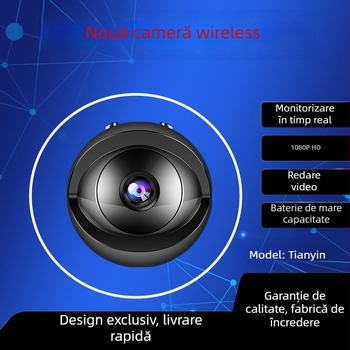 Cameră de supraveghere wireless WiFi pentru smartphone, interior/exterior, 1440p, obiectiv 2.8 mm, monitorizare la distanță, vizualizare pe timp de noapte IR până la 5 m