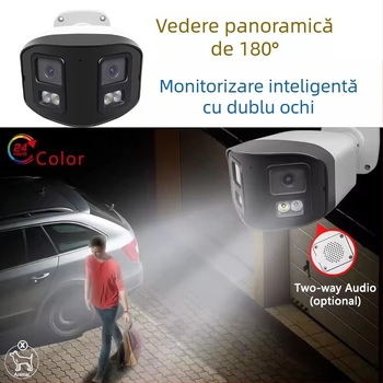vonihome Cameră de rețea - utilizare internă/externă, -10°C până la 60°C, Carcasă din metal, Compensație a iluminării de fundal, Funcție de alarmă