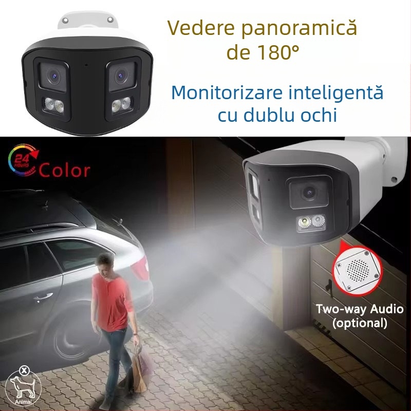 vonihome Cameră de rețea - utilizare internă/externă, -10°C până la 60°C, Carcasă din metal, Compensație a iluminării de fundal, Funcție de alarmă