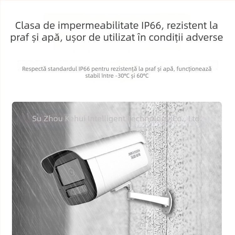 Cameră IP Hikvision outdoor 6MP cu compensare a luminii de fundal (-30°C până la 60°C, distanță IR 50 m)