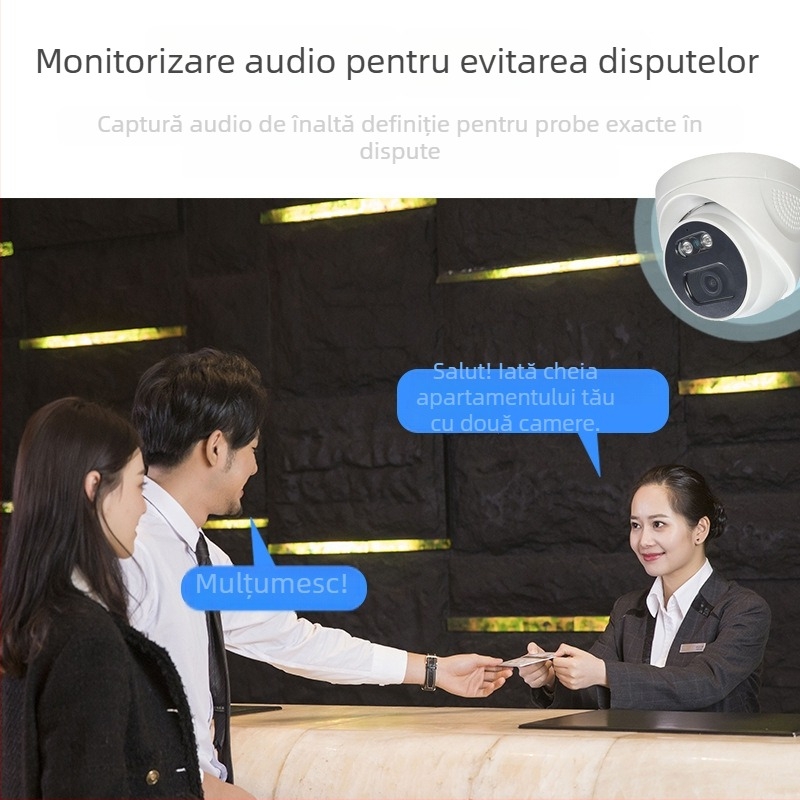 Cameră IP interior tip dom cu PoE (4K 8MP, obiectiv fix 4 mm, senzor CMOS 1/3\", IR până la 30 m)