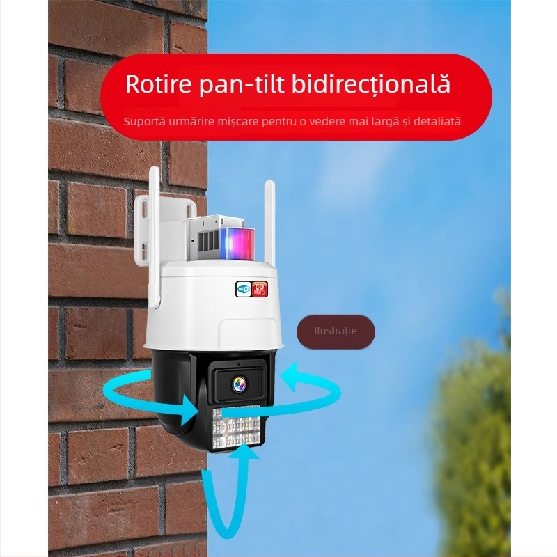 Aview monitor de cameră wireless cu vizionare de la distanță prin telefonul mobil, vedere de înaltă definiție noaptea, urmărire și alarmă