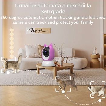 Cameră pentru hrănitor de păsări alimentată solar, fără fir, unghi lat, monitorizare HD în timp real cu recunoaștere AI a speciilor de păsări, 1080P, obiectiv 3.6mm