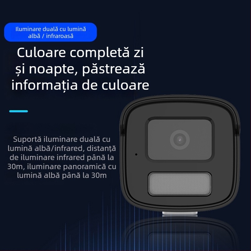 Hikvision DS-IPC-B12HV3-LA Cameră de rețea outdoor PoE cu microfon încorporat, 2MP, obiectiv 4 mm