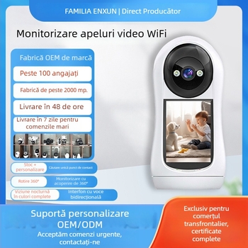 Cameră IP de interior cu WiFi, 2MP, obiectiv 4 mm, PTZ 320°/55°, vizionare nocturnă IR până la 10 m, audio bidirecțional
