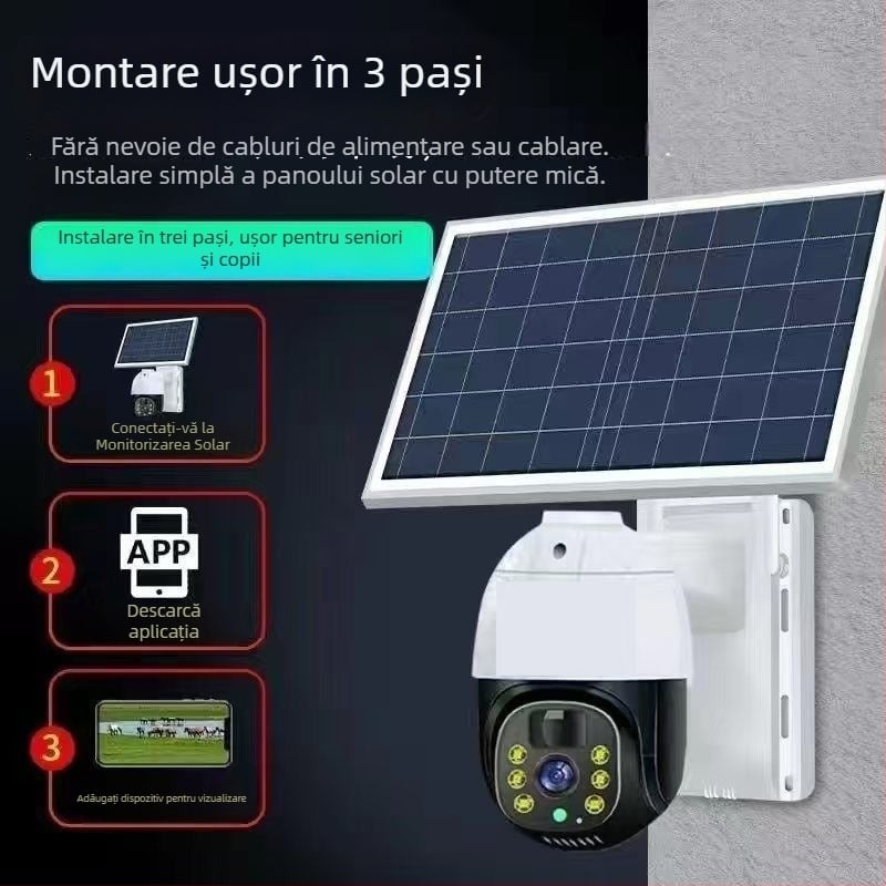 Cameră IP cu obiectiv 4mm, rezoluție 2K, viziune pe timp de noapte, utilizare interior/exterior