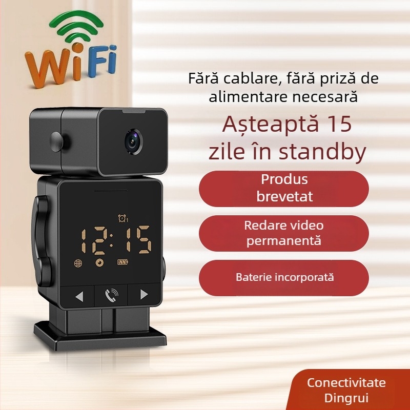 Cameră IP cu Wi-Fi și baterie încorporată; 3MP rezoluție; obiectiv 3.6mm; iluminare minimă 0.1 lux; detecție mișcare
