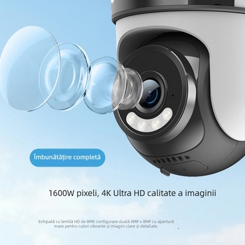 Sistem de monitorizare wireless cu iluminare minimă de 0,05 lux, interval de temperatură -10…40 °C, alimentare 5V, plastice ABS, pentru interior și exterior.