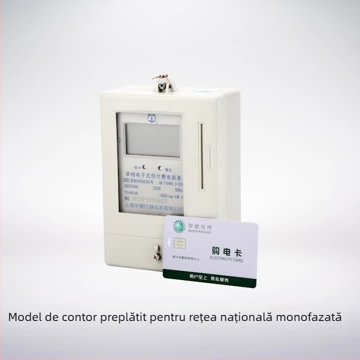 Card IC preplătit pentru contoare de energie electrică (card de memorie; card IC cu contact; aplicații non-financiare)