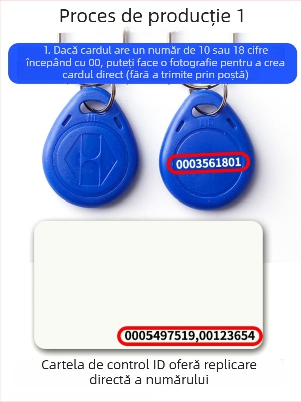 Cardă IC de acces pentru uși și lift, model ICID, card electronic pentru ușă cu breloc din epoxy; aplicație: uși și lifturi; material: altul