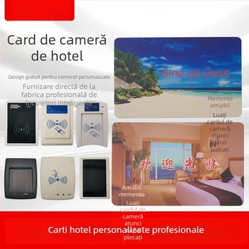 Cardă de acces pentru ușa hotelului cu cip T5577 — card IC cu contact, stocare 1024, cicluri de scriere >100000, interval de temperatură -20°C până la 85°C