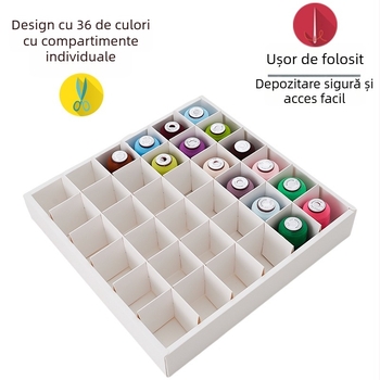 Fir de broderie, polyester 120D, 550 yd lungime, set 60 bucăți, brand Cloth three