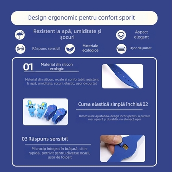 Brățară de acces NFC cu imprimare logo, cip Read-Write, 1024B stocare, HF RFID, carcasă din silicon, card pasiv