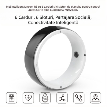 Jakcom R5 inel inteligent pentru controlul accesului, cu 6 carduri (2 IC, 2 ID, 2 NFC) și memorie 100