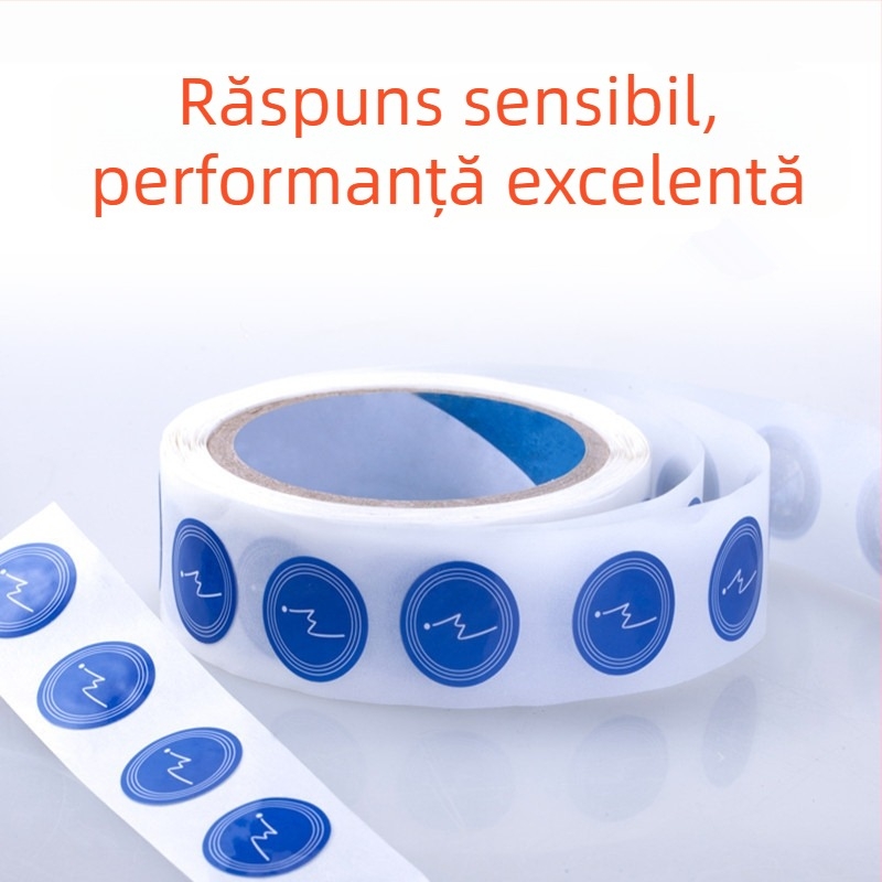 Etichetă NFC HF RFID 14443A, 13,56 MHz, memorie 144 bytes, distanță citire/scriere 1–5 cm, pasivă cu personalizare
