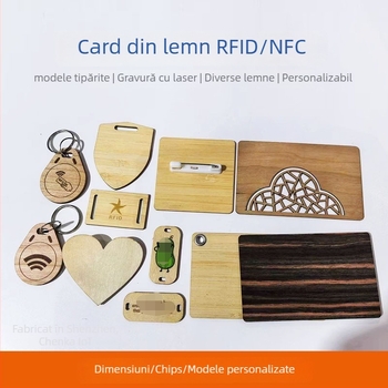 Card de cameră hotelieră din lemn cu IC și RFID | Model CK1216 | pentru hotel și control de acces | procesare personalizabilă | temperatură de lucru -30 până la 70°C