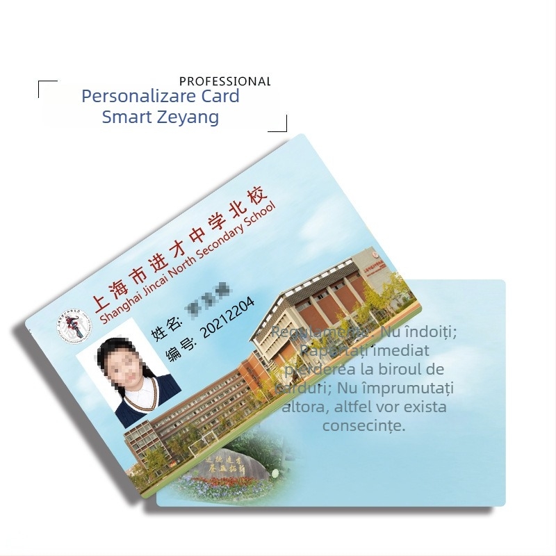 Carte inteligentă fără contact (IC card, 13,56 MHz, memorie 1K, rază citire 2,5–10 cm)