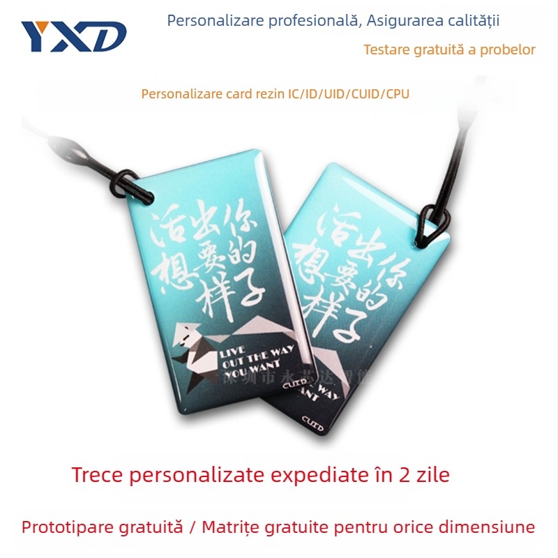 Card de acces epoxidic pentru controlul accesului – card IC fără atingere, destinat accesului în proprietăți, campus, lift și hotel/apartament (100000 cicluri de scriere/ștergere)