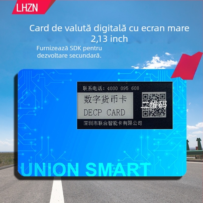 Carte portofel hardware valută digitală cu Bluetooth și personalizare — afișaj activ (Model LH 20211203; Cod produs LH 20211203; PVC; -20 până la 80°C; Domeniu: afișarea informațiilor pe card)