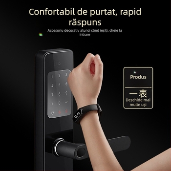 Brățară IC inteligentă cu RFID — citire/scriere card, NFC cu senzor de amprentă, cip M1, distanță de detecție 1–5 cm, memorie 1024, HF RFID, alimentare pasivă