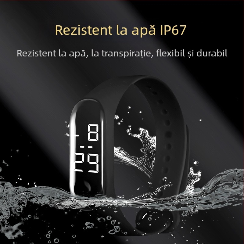 Brățară IC inteligentă cu RFID — citire/scriere card, NFC cu senzor de amprentă, cip M1, distanță de detecție 1–5 cm, memorie 1024, HF RFID, alimentare pasivă