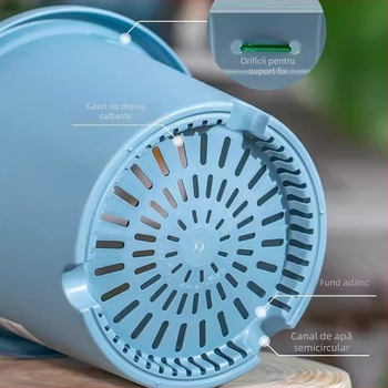 Ghiveci de flori - Rășină; Pentru birou și podea; Stil minimalist; Pentru decor acasă și grădină; Durabil și rezistent