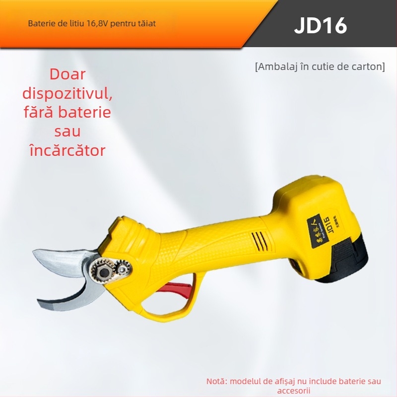 Foarfecă electrică de tuns, reîncărcabilă și puternică pentru grădină și pomi fructiferi, cu baterie litiu