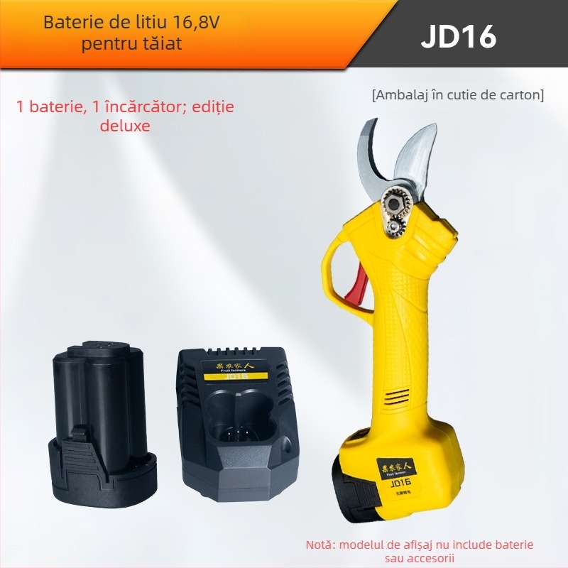 Foarfecă electrică de tuns, reîncărcabilă și puternică pentru grădină și pomi fructiferi, cu baterie litiu