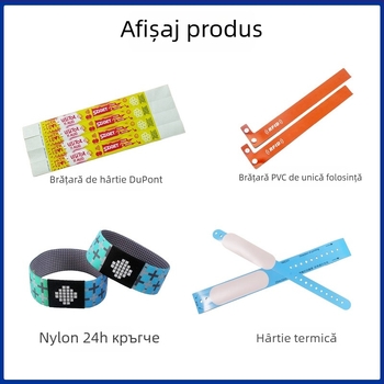 Brățară nylon elastic RFID cu cip F08 pentru concerte și parcuri de distracții; rază de detecție 1,5–10 cm