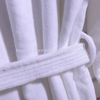 Halat de baie din bumbac cu logo - 1100 g, țesătură Cut-Pile, fir simplu