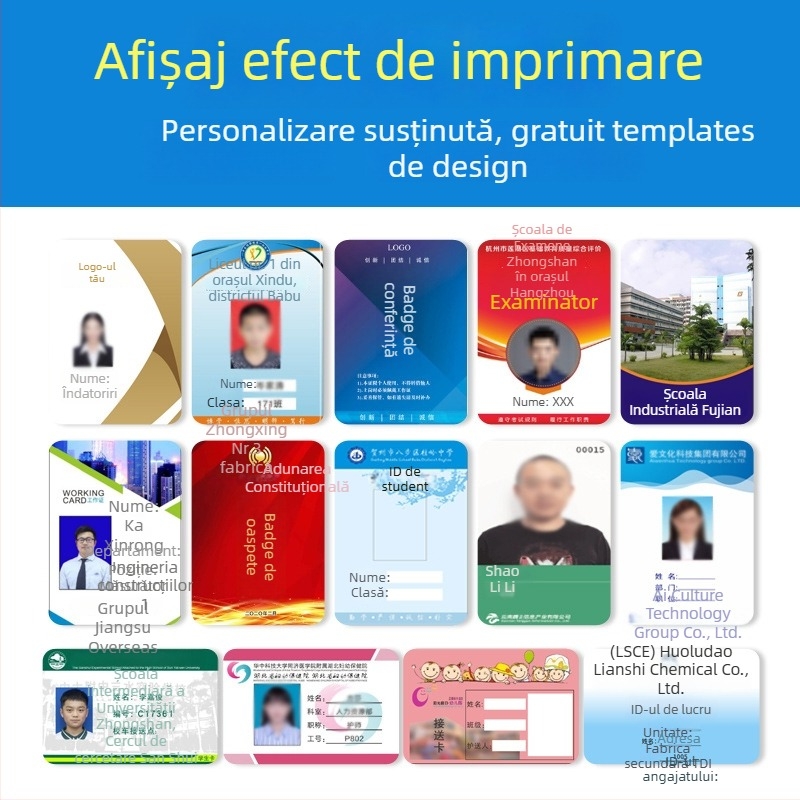 Card inteligent cu contact IC pentru citire/scriere, brand Jiezhuang iot, ambalaj PET/ABS/PLA/RPVC/PETG, temperatură de funcționare -35°C până la 85°C