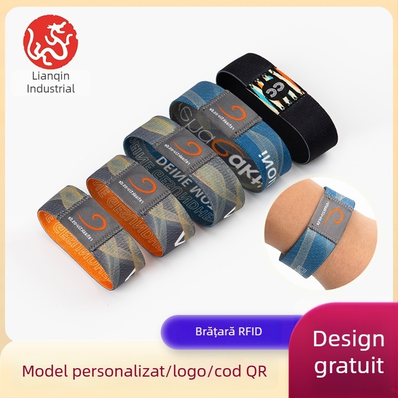 Bratara încheietură RFID elastică inteligentă, detecție 1–4 cm, 1024 memorie, citire/scriere 1–2 s, cip NFC de înaltă frecvență