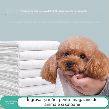 Prosoape de unică folosință pentru animale de companie, prosoape de baie groase, universale pentru pisici și câini, potrivite pentru saloane de înfrumusețare; material: fibre din pastă de lemn; kapok; absorbție: 0–5 s