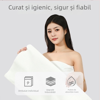 Prosop de baie de unică folosință din microfibră pentru saloane și hoteluri, Ten joyful, ambalaj individual, utilizare în hotel, absorbție rapidă 0–5 s, bază din material nețesut, personalizabil