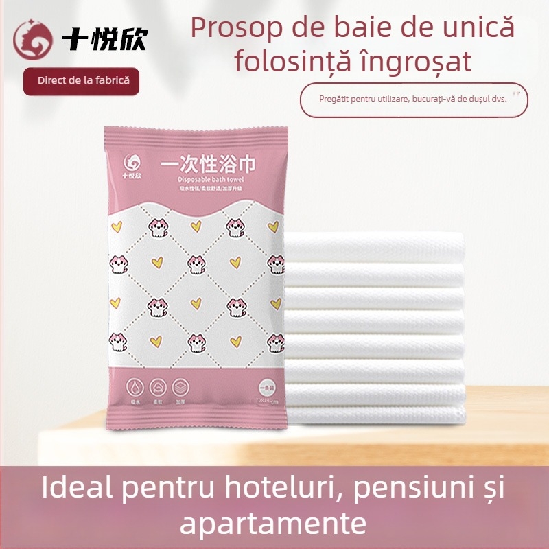 Prosop de baie de unică folosință din microfibră pentru saloane și hoteluri, Ten joyful, ambalaj individual, utilizare în hotel, absorbție rapidă 0–5 s, bază din material nețesut, personalizabil