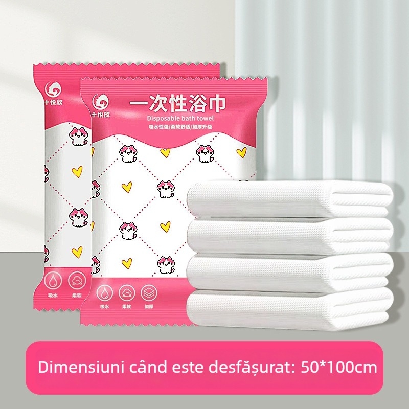 Prosop de baie de unică folosință din microfibră pentru saloane și hoteluri, Ten joyful, ambalaj individual, utilizare în hotel, absorbție rapidă 0–5 s, bază din material nețesut, personalizabil