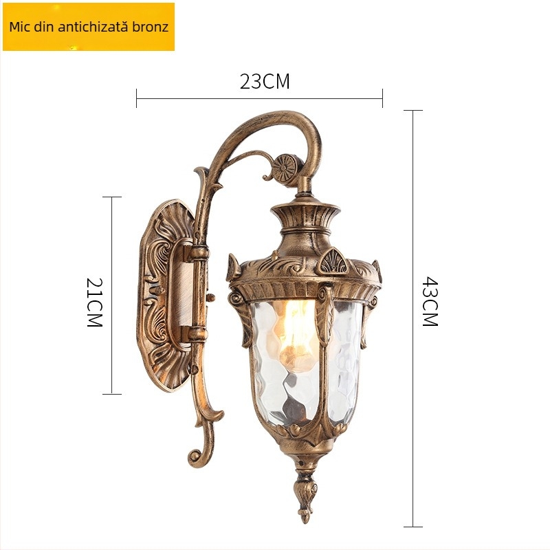 Lumină de perete exterior pentru vile, hoteluri și grădini, model 8806, 220V, 16 LED, IP68, carcasa din aluminiu turnat