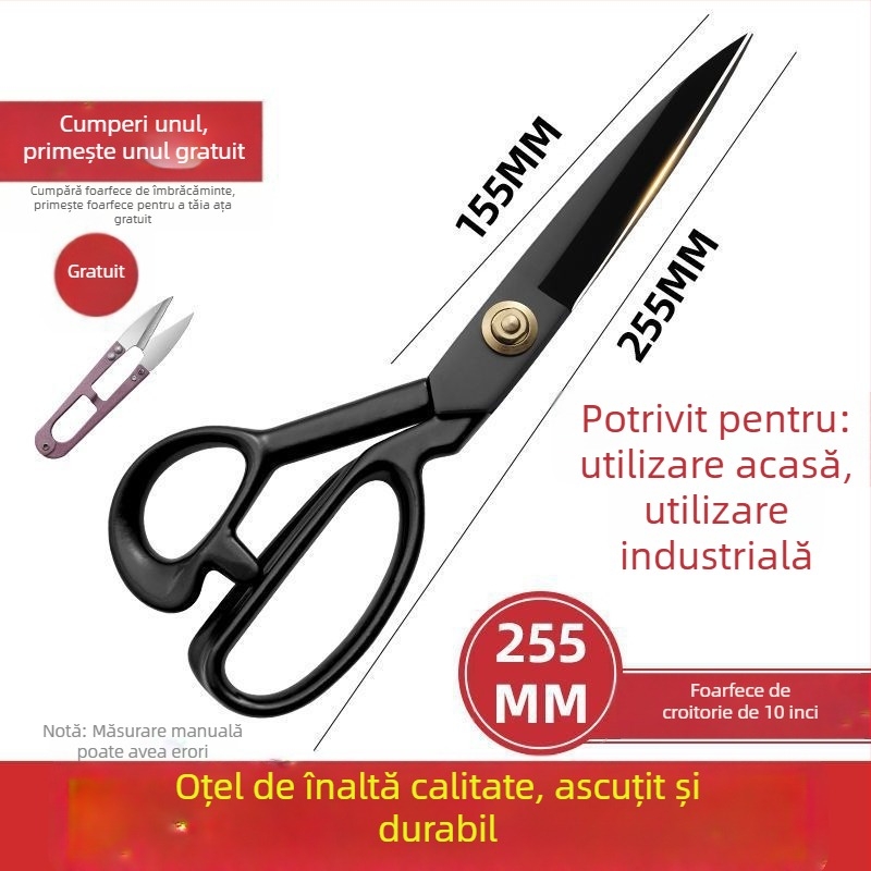 Foarfecă croitorie robustă pentru tăierea țesăturilor, cusut și îmbrăcăminte